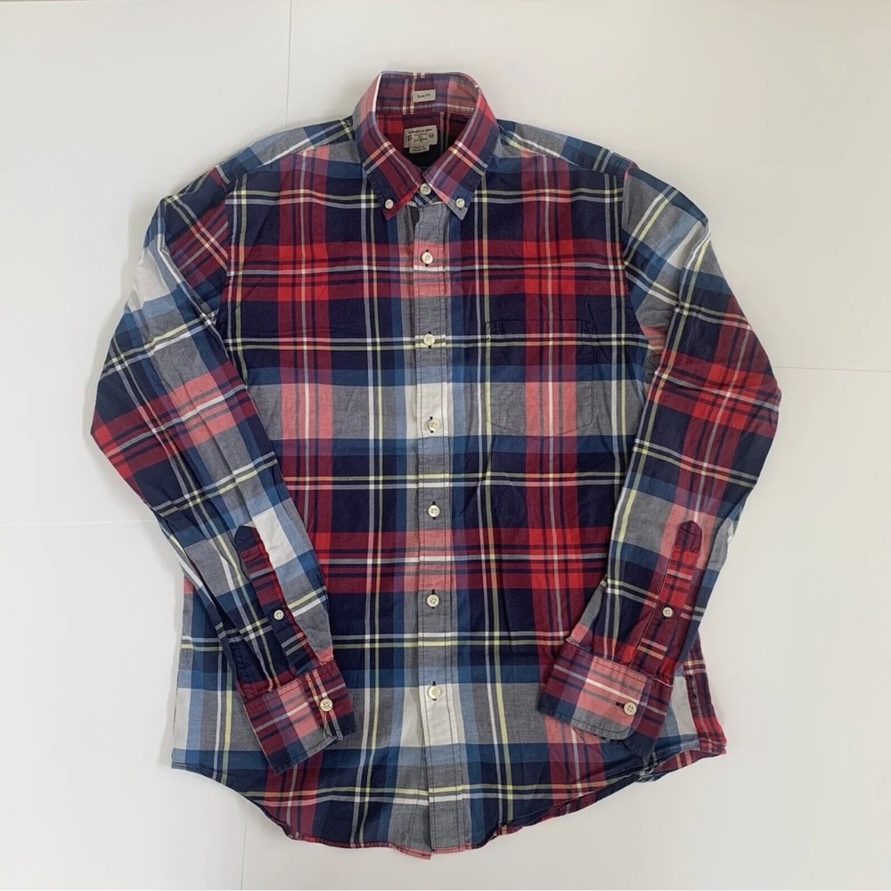 J Crew Plaid Slim Fit Button Down Shirt Top